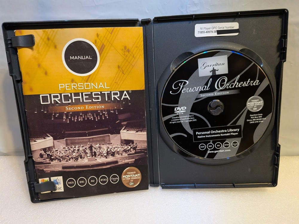 Garritan Personal Orchestra DVD + Original Guide Booklet Second Edition