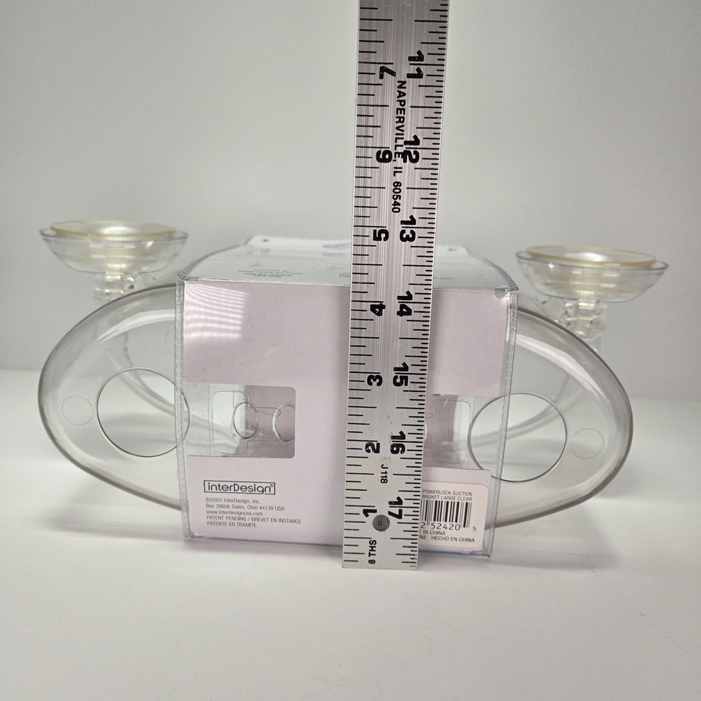 interDesign Power Lock Suction Shower / Bathtub Caddy New With Tag