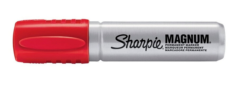 Sharpie Magnum Oversized Permanent Marker Chisel Tip Red - 3 pack