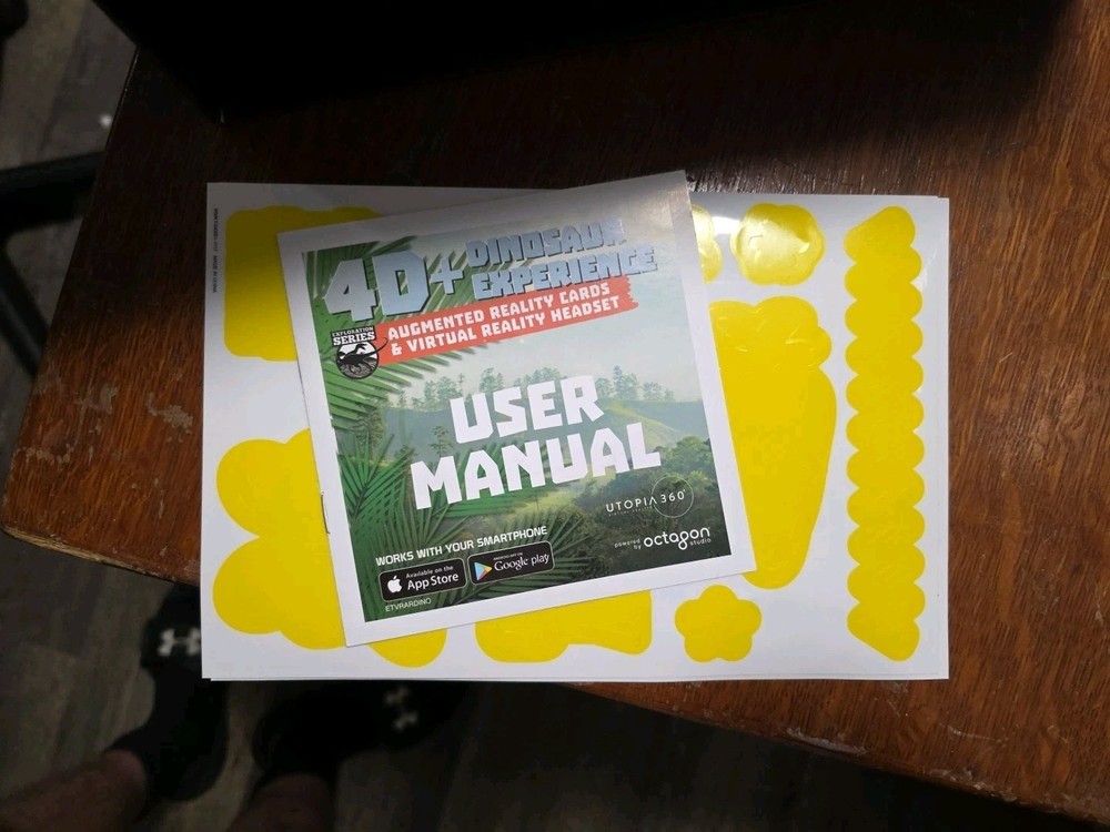 4D+ Utopia 360° Dinosaur Experience Augmented Reality Cards & VR Headset