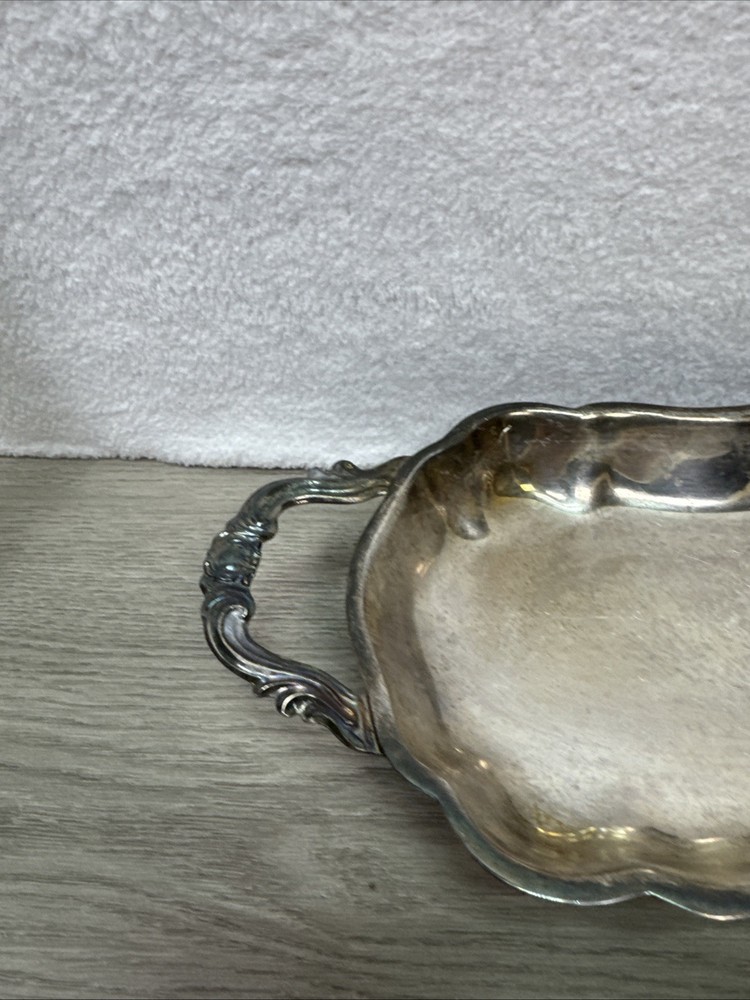 Vintage FB Rogers Silverplate Footed Rectangular Serving Tray 5.5" x 14"