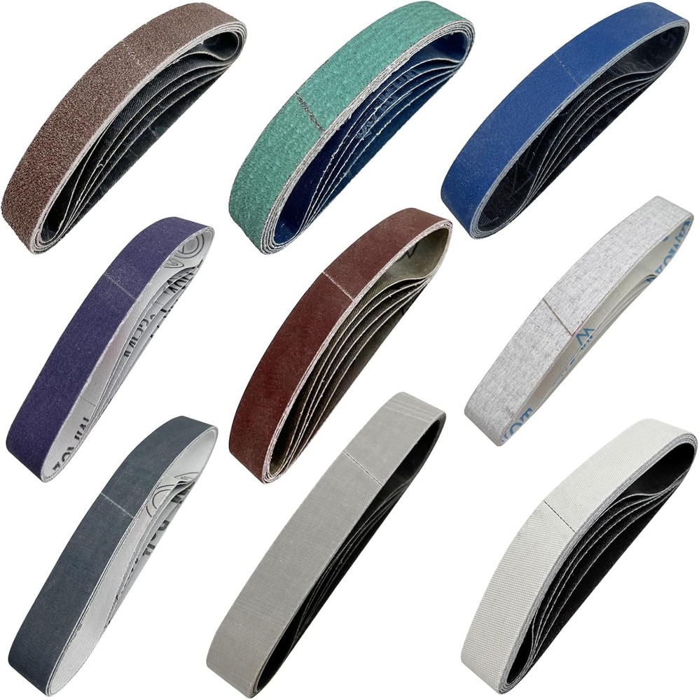 45 Pcs 3/4" x 12" Replacement Sanding Belt Kit for Work Sharp Knife & Tool