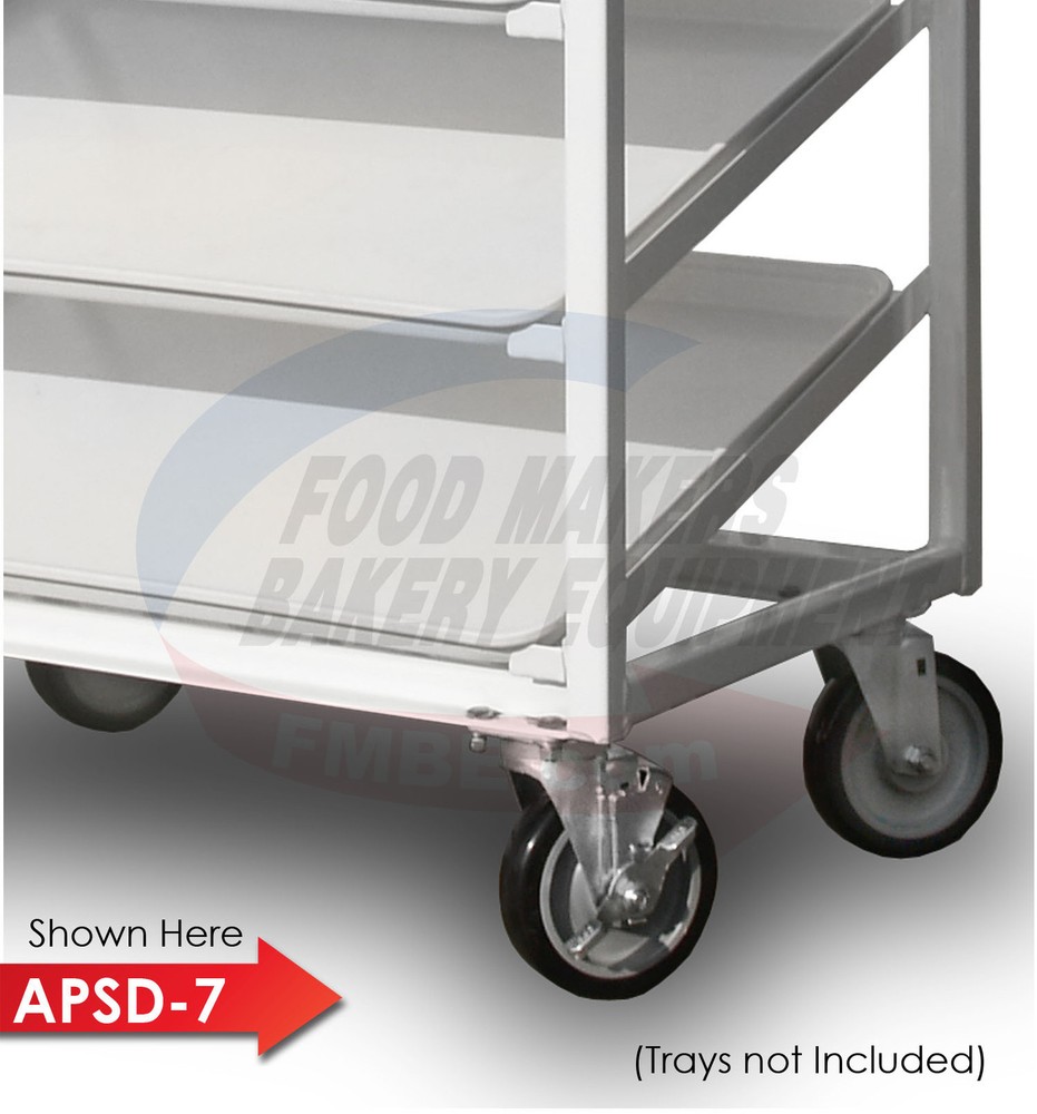 10-Slide All-Welded Aluminum Rolling Bakery Pan Display Rack