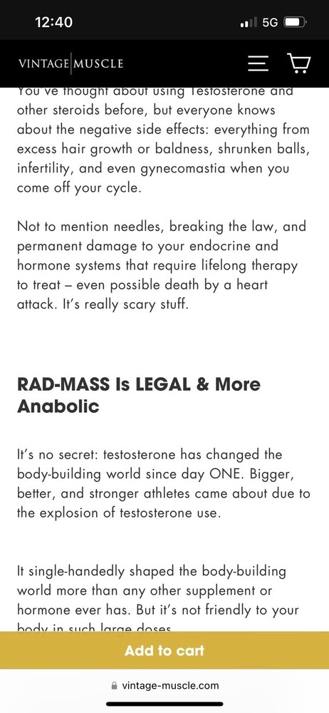 Rad Mass Stack 2 Step Precursor Test Base Muscle Gains By Vintage Muscle 💪🦍💧