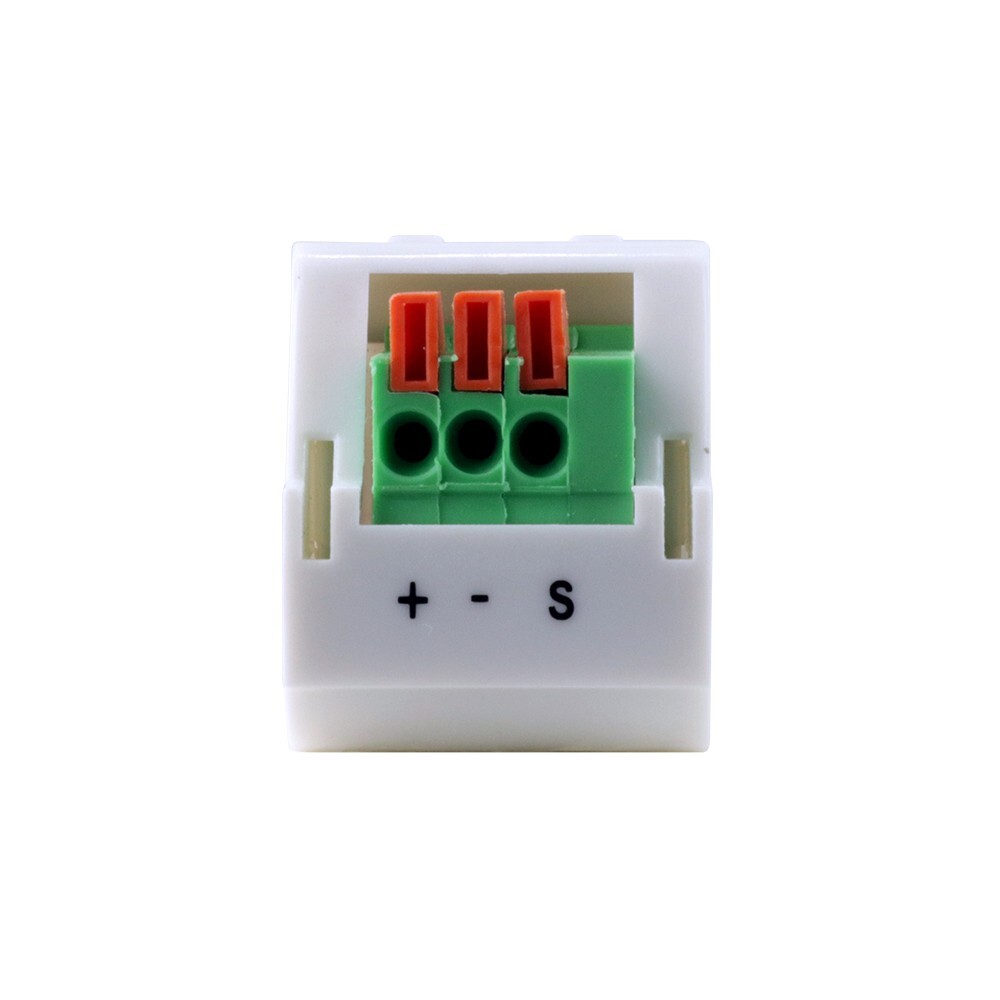 Construct Pro Keystone Jack 1/8-inch Stereo Mini Plug (White)
