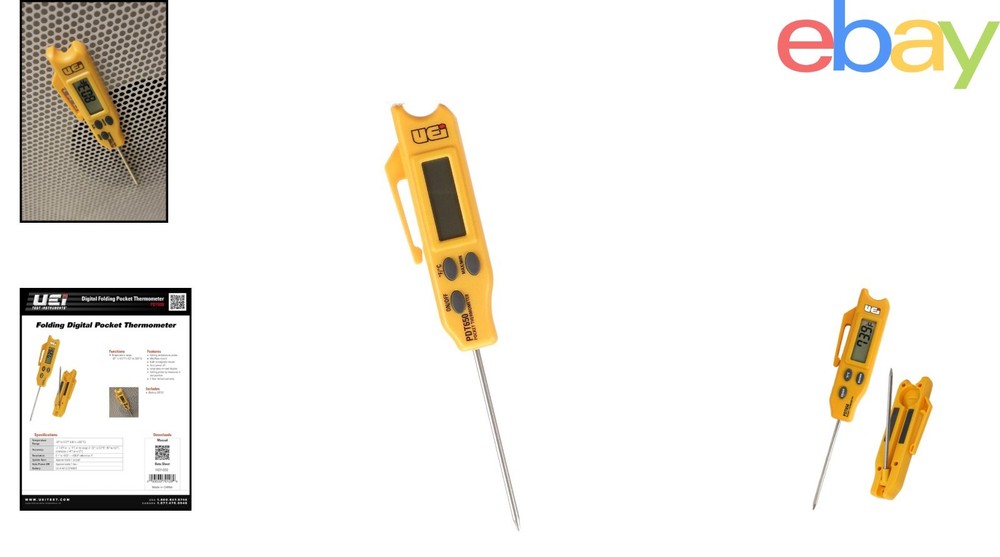 Folding Pocket Digital Thermometer,Yellow