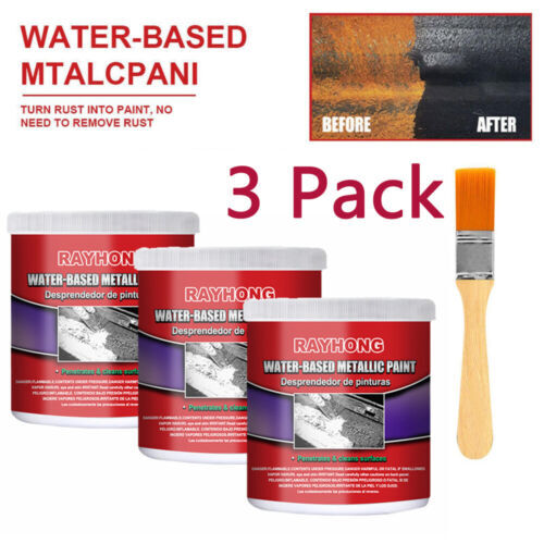 3pcs Car Anti-Rust Chassis Rust Converter Water-Based Primer Metal Rust Remover