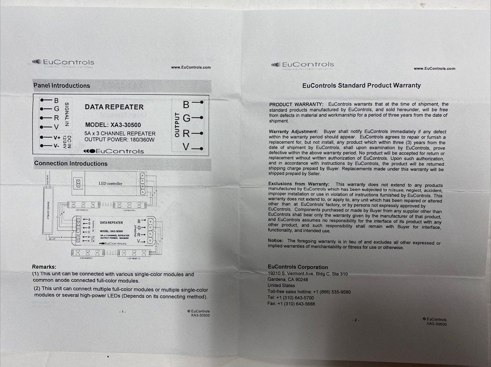 DMX LED Power Repeater: XA3-30500