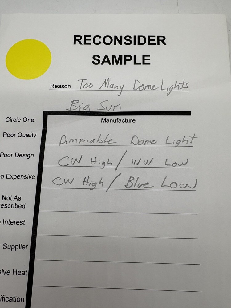 2 Dual Functions Dome Lights BS822C-CWB 10-30VDC & BS822F-CWW 10-30VDC Dimmable