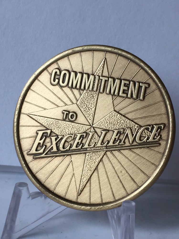Commitment To Excellence  Deliver Total Quality Challenge Coin Medallion Chip
