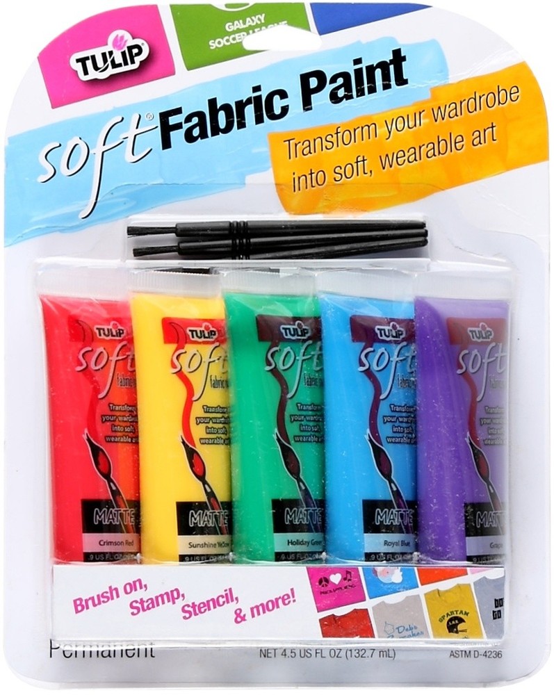 Tulip Soft Fabric Paint 5/Pkg-Primary