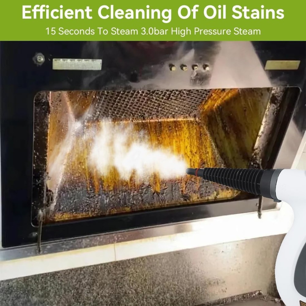 Pressurized Handheld Steam Cleaner Multi-Surface Steamer with 12Pcs Cleaning Kit