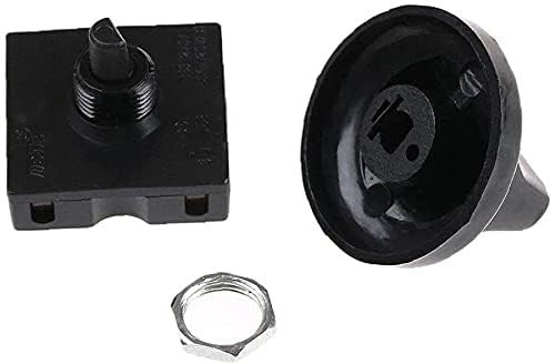 Ceiling Fan Rotary Switch 4 Position 3 Speed Selector Control Black Wall Switch