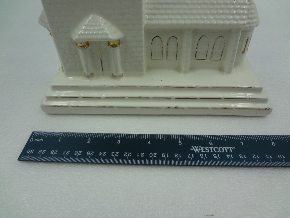 Ceramic Wind up Mantel Table Clock Vintage Works