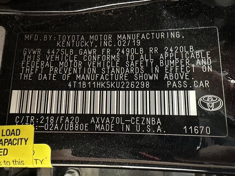 Camera/Projector Radar Unit Front Windshield Fits 18-19 CAMRY 2510165