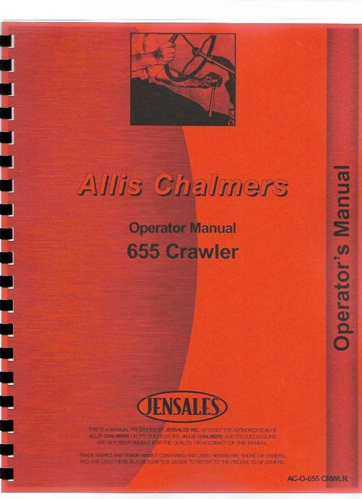 Allis Chalmers 655 Crawler Owners Operators Manual