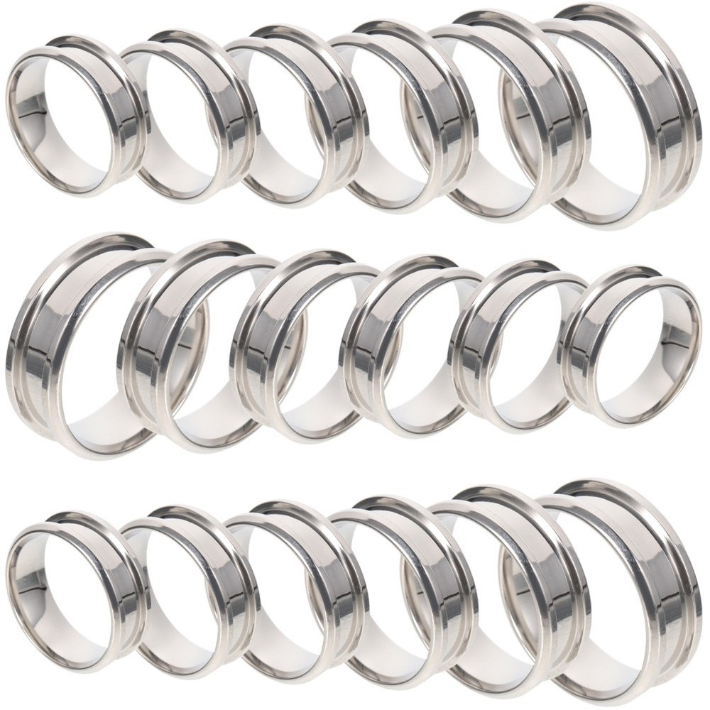 18pcs Beautiful Elegant Grooved Blanks For Making Decor