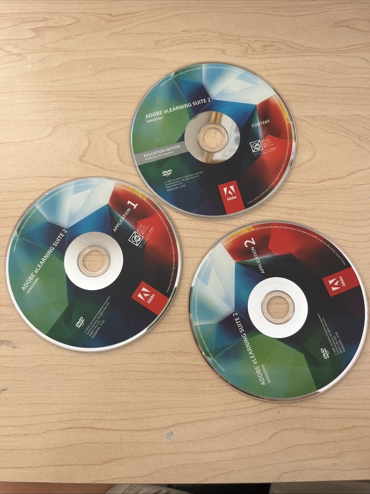 ADOBE 2010 Elearning SUITE 2 Education Edition FOR WINDOWS Excellent Condition