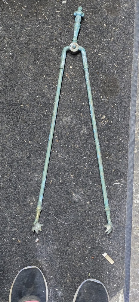 Vintage, Solid Brass Fire Tongs, Coal, Wood