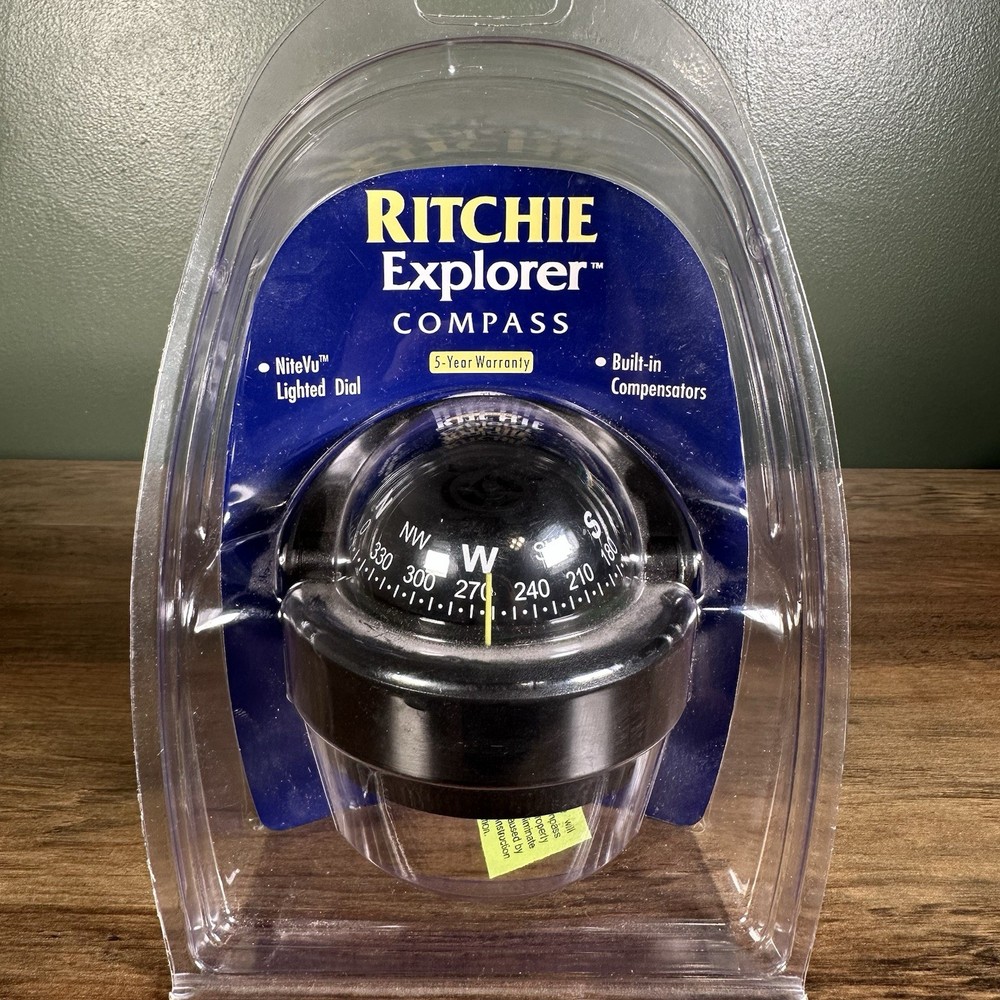 Ritchie Explorer Compass S-53 Traditional  Black Surface Mount Boat Marine Light