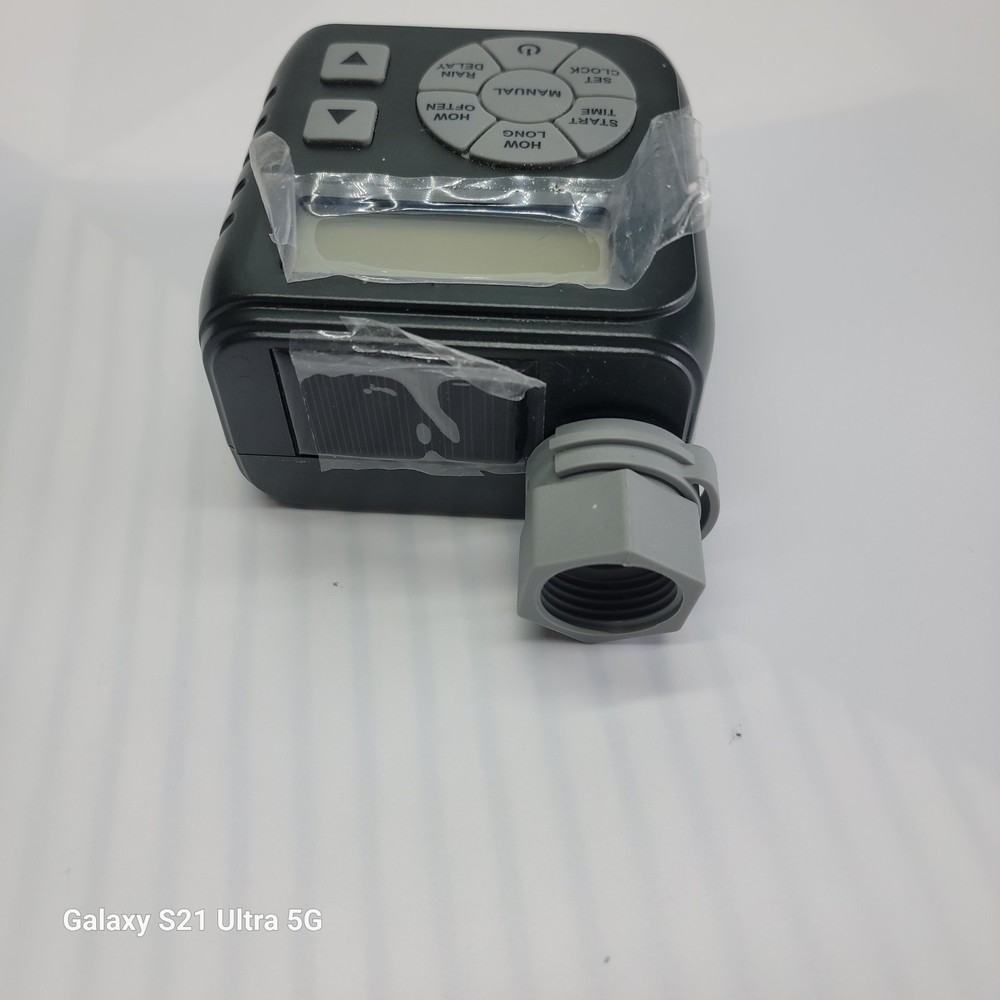 HTM-01L Solar Digital Hose Timer w Rain Delay - Tested, Works! Missing Pieces