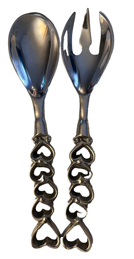 Heart to Heart Solid Salad Servers-Great gift