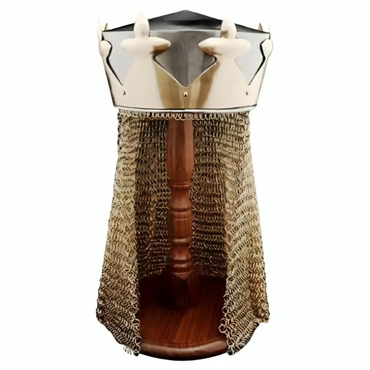 Monty Python King Arthur Helmet, Armor Helmet with Av Entail, Chain Mail Helmet