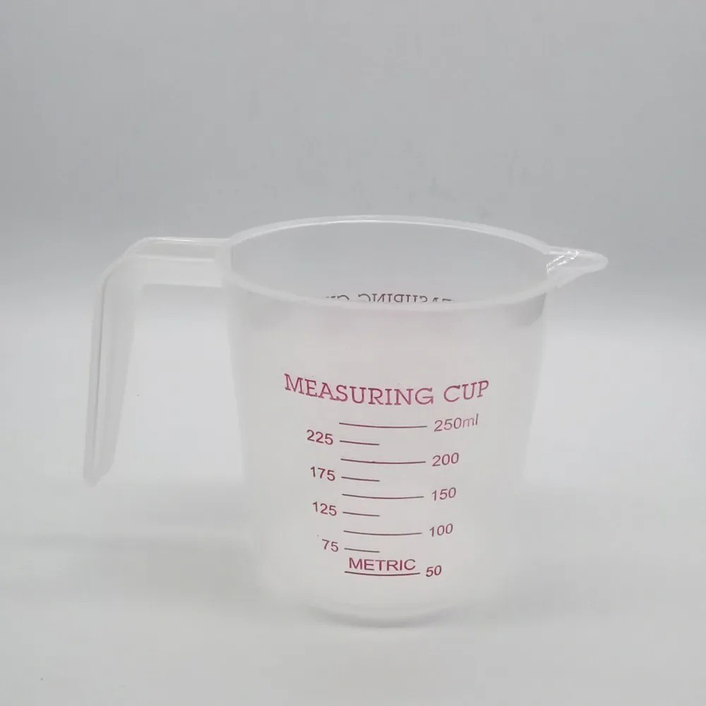 3Pcs Measuring Cups Set 250/500/1000ml Plastic Liquid Measuring Beaker Baking