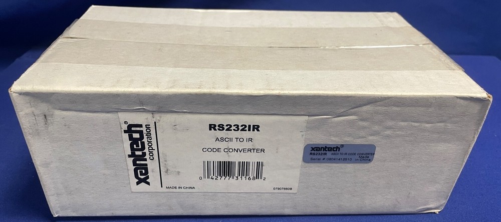 Xantech RS232IR, ASCII to IR Code Converter, Brand New