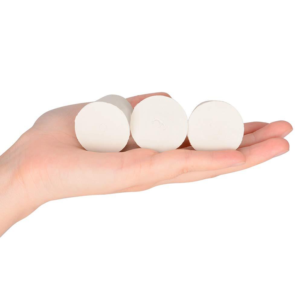 Solid Rubber Stoppers 10-Pack 6# White Tapered Lab Seal Rubber Stoppers