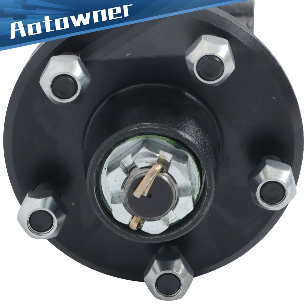 2000 lbs Trailer Axle 5 Lug-4.5" 49" Hub Face 38" Spring Center w/ U Bolt Kits