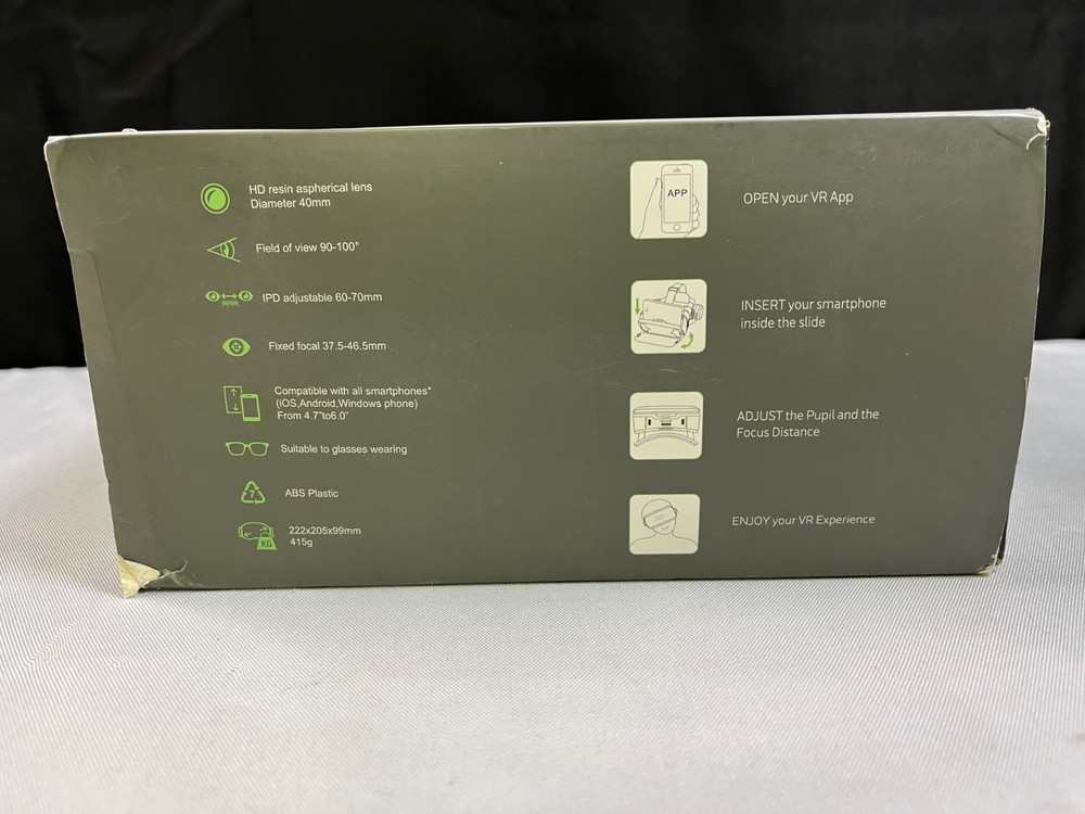 Pansonite Black 3D Glasses Virtual Reality Headset With Remote Controller