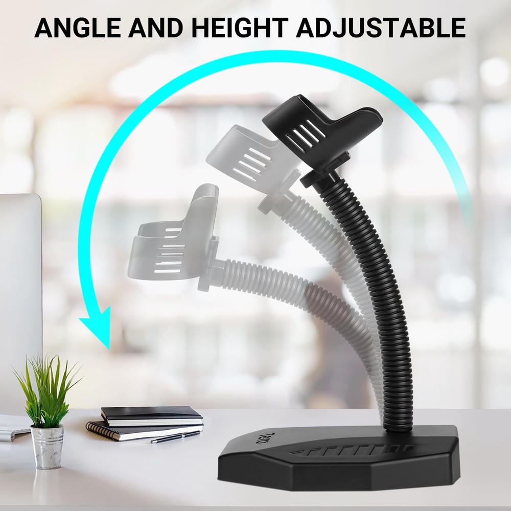 Universal Barcode Scanner Stand: Wall Mountable with Compartment, Bar-Code Re...