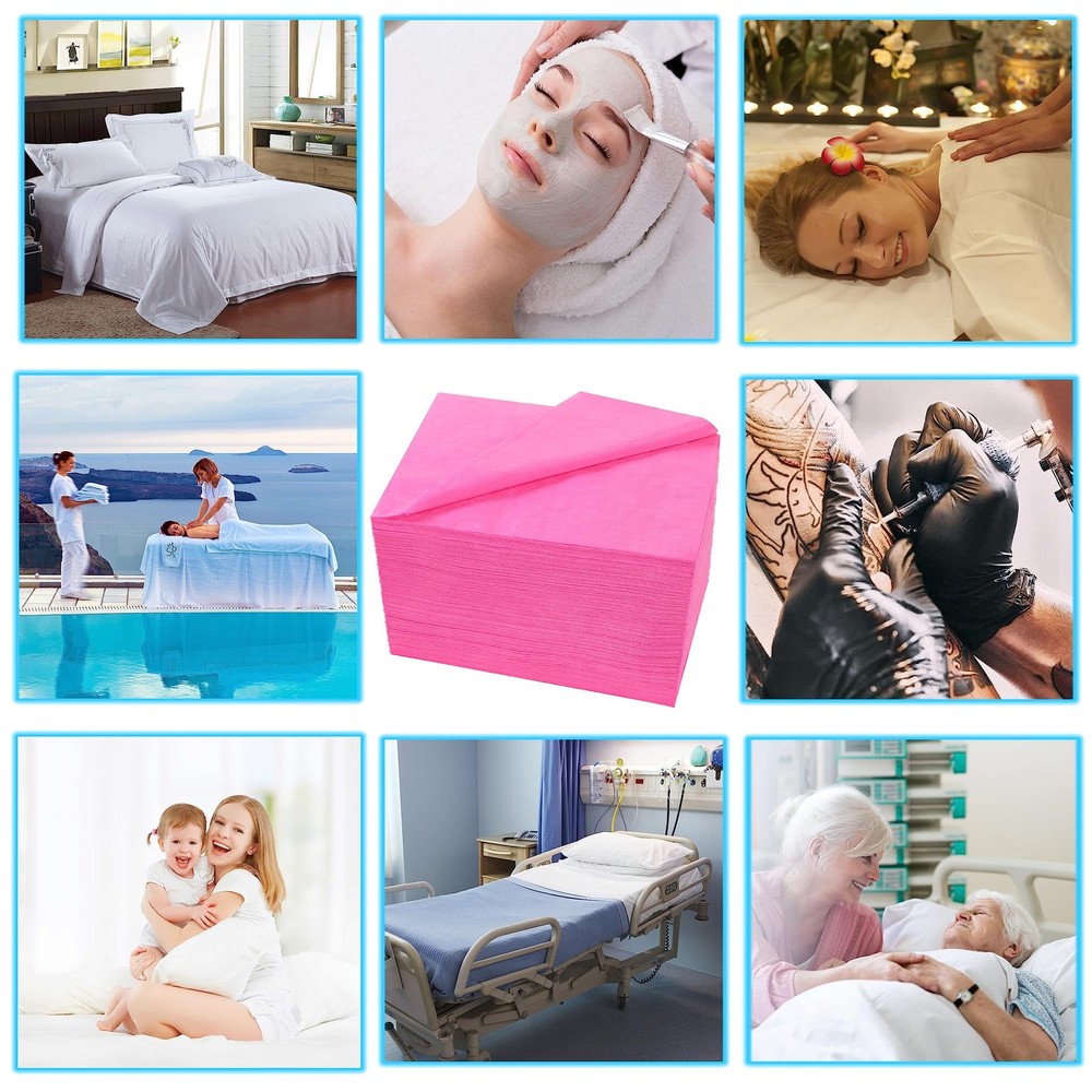 31 x 71 Disposable Bed Sheets for Massage Table Waterproof Massage Table Shee...