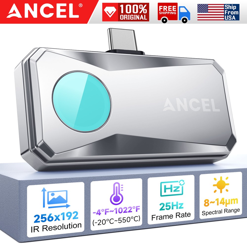 ANCEL Thermal Imaging Camera External Infrared Thermal Imager for Android Type-C