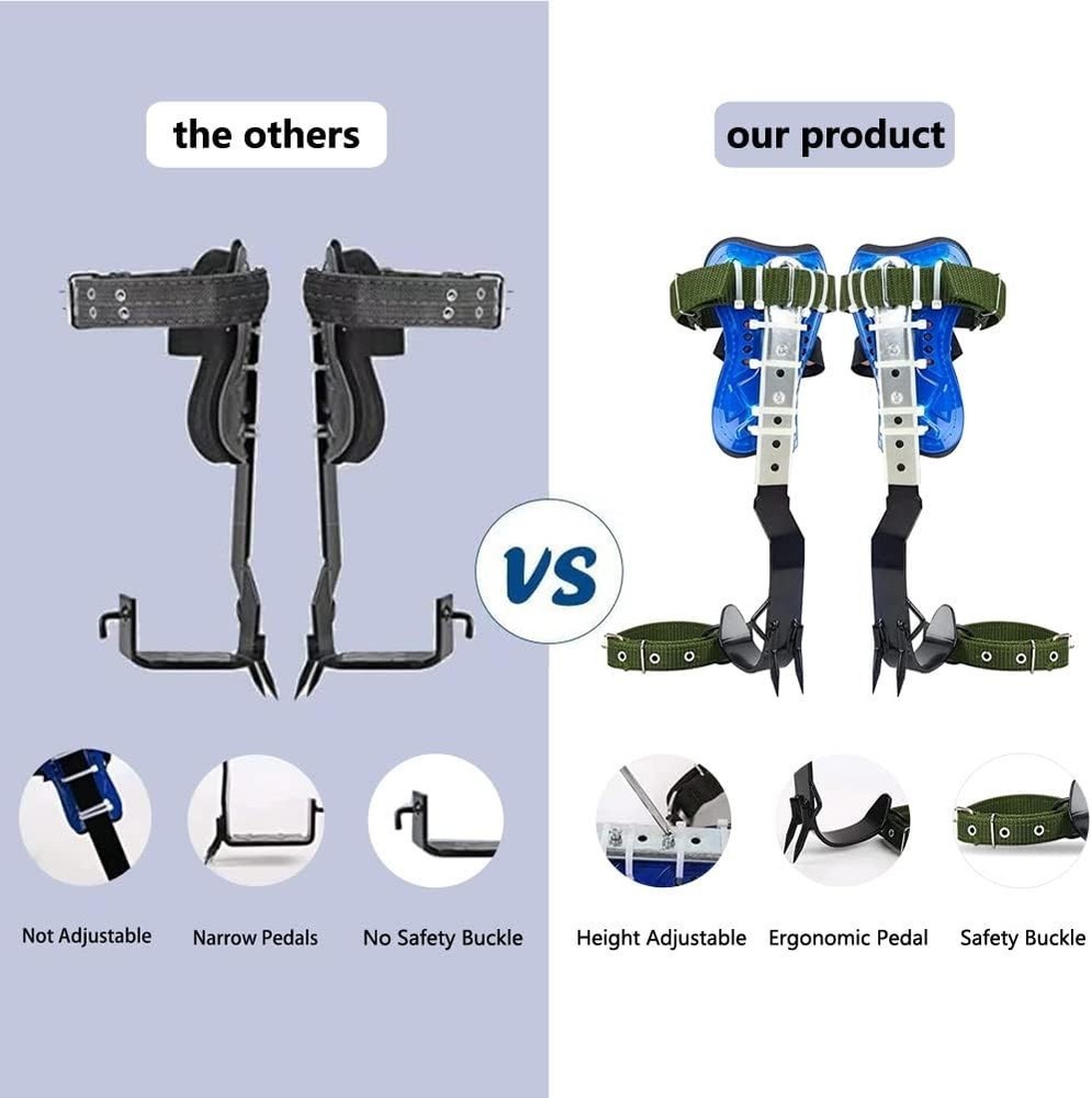 Stainless Steel Tree Climbing Spikes Set