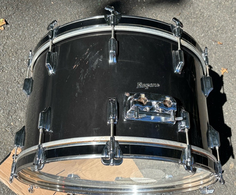 Rogers 24” Bass Drum Black Script USA