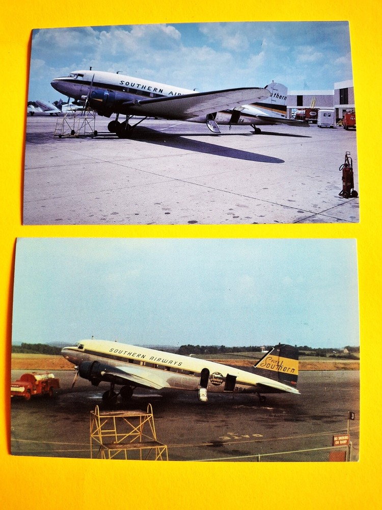 SOUTHERN  Postcards 2 Douglas DC-3