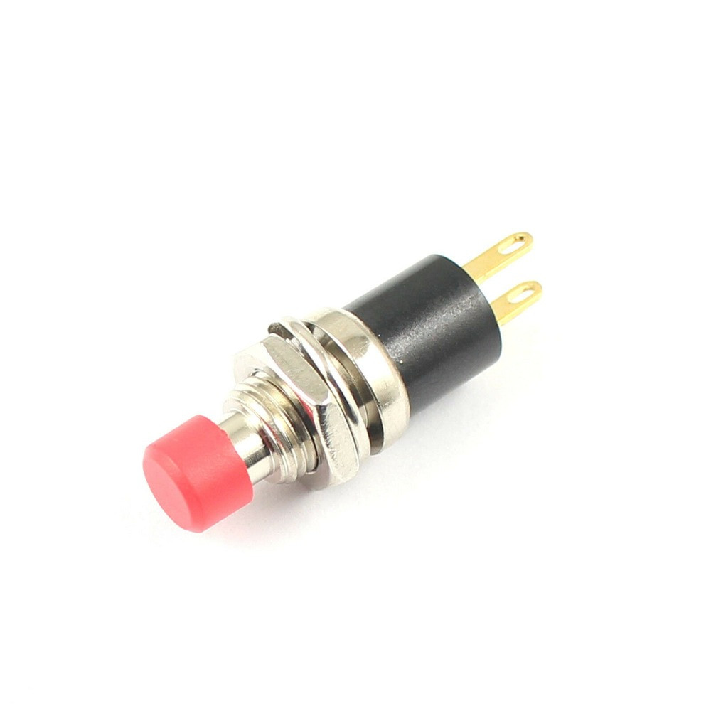 1Pcs Red Self Lock ON/OFF Self-lock Mini Push Round Button Switch