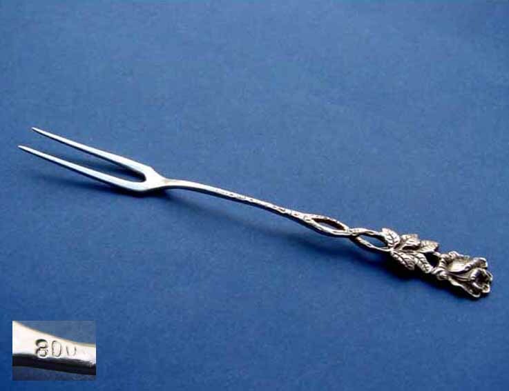 Serving Fork, Rose, 800er Silver C61