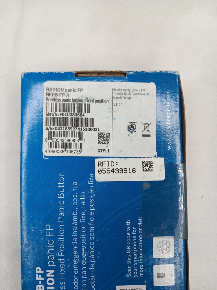 Bosch RFPB-FP-A Wireless Panic Button, Fixed Position