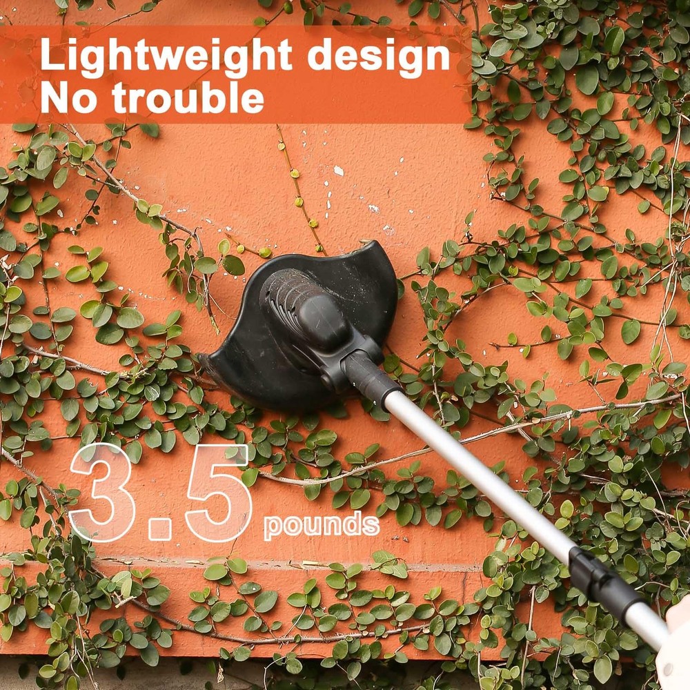 Weed Wacker Eater Cordless Battery Powered Electric Edger Lawn Tool Trimmer S...