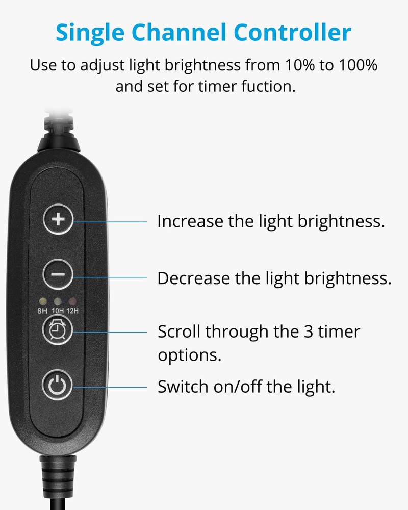 NICREW Aquarium Light Timer&Dimmer, Easy to Program Fish Tank Light...