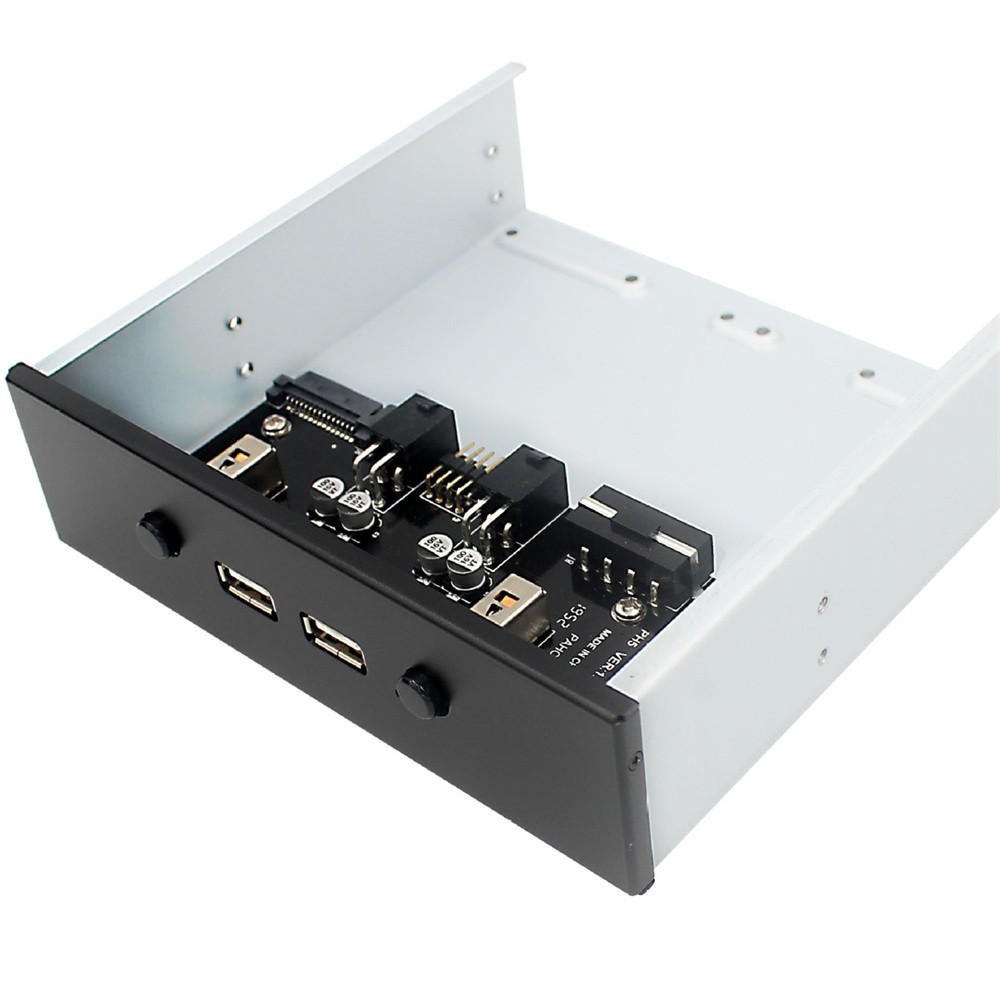 2 Port USB2.0 +2 Channel Power Control Switch For PC Computer 5.25 Optical Drive