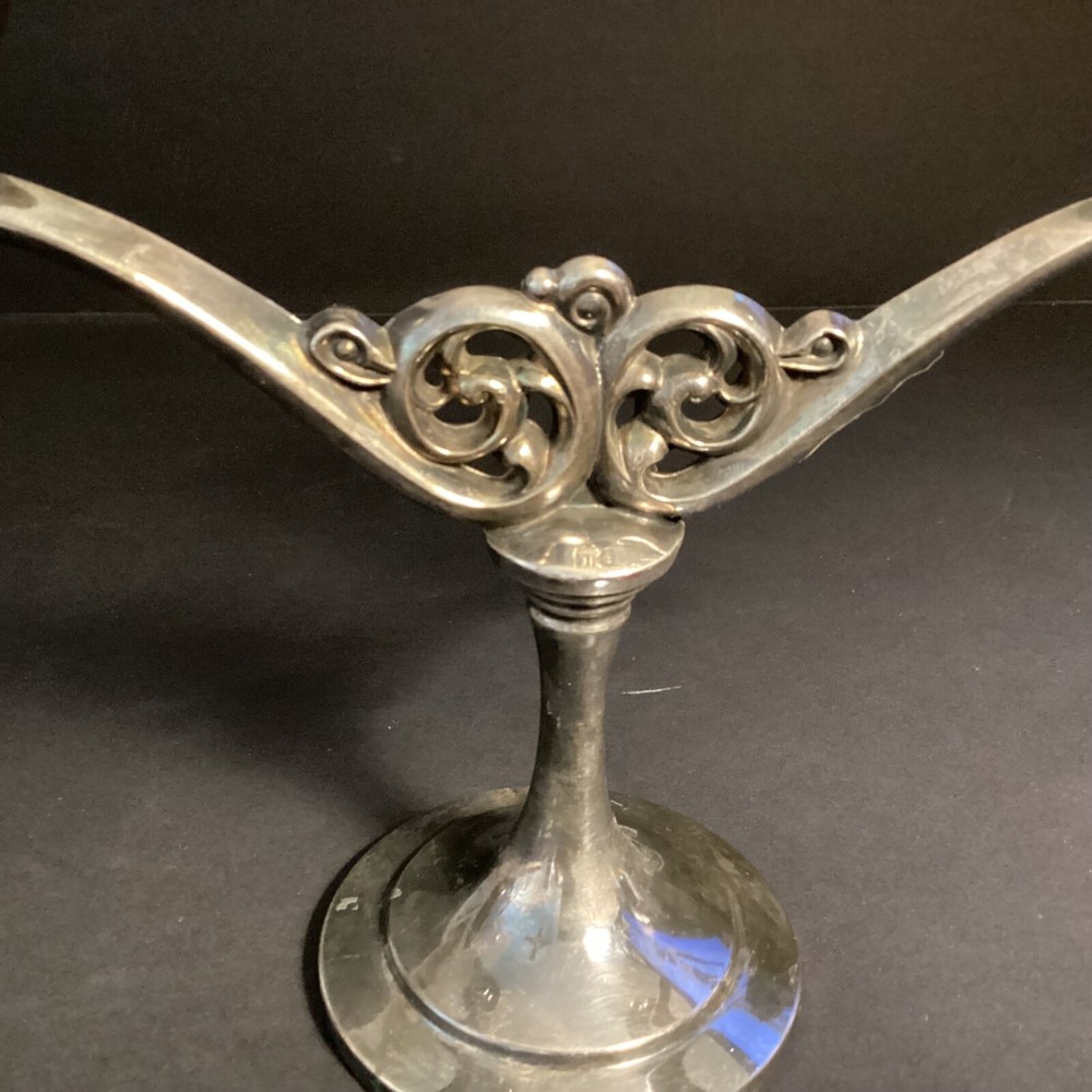 Oneida Silversmiths Double Taper Candlesticks Two Light Candelabra Elegant 6”
