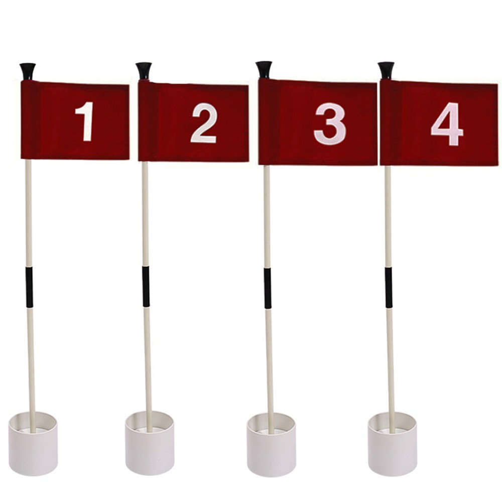 Golf Golf Flag Hole Cup Flag Pole Base-Stable Practice Hole Cup Golf Pole