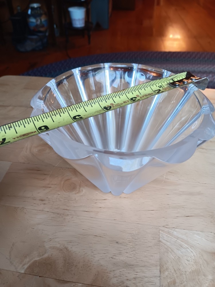 frosted fluted lead crstal bowl. 490