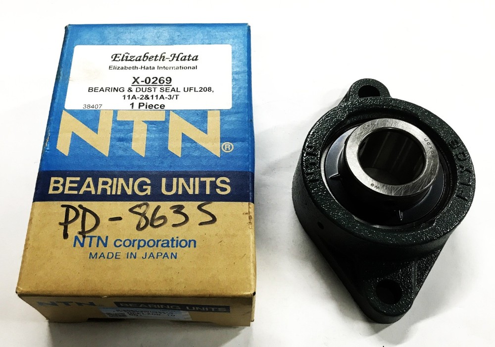 NTN 2-Bolt Flanged Ball Bearing Assembly UCFLX08-108D1 NOS