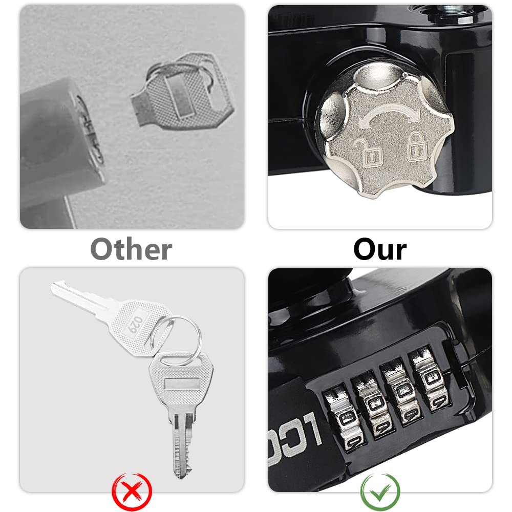 LCGP Black Trailer Hitch Lock with Combination With password lock,