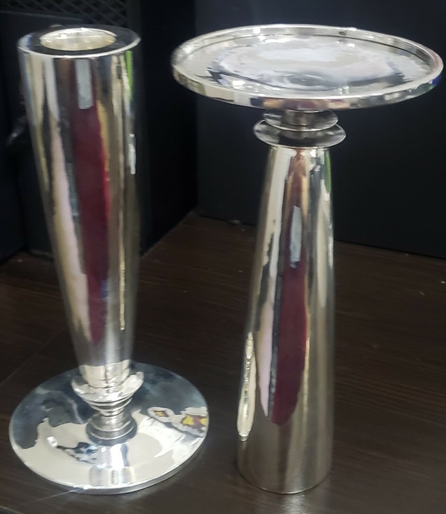 ARTS & CRAFT PERIOD G.B.H SOLID STERLING SILVER CANDLE STICK